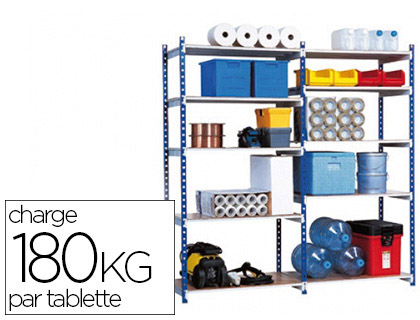 TAGRE PAPERFLOW RANG'CO LMENTS DPART ACIER RSISTANT CHARGE 180KG/TABLETTE 5 TABLETTES 200X100X70CM