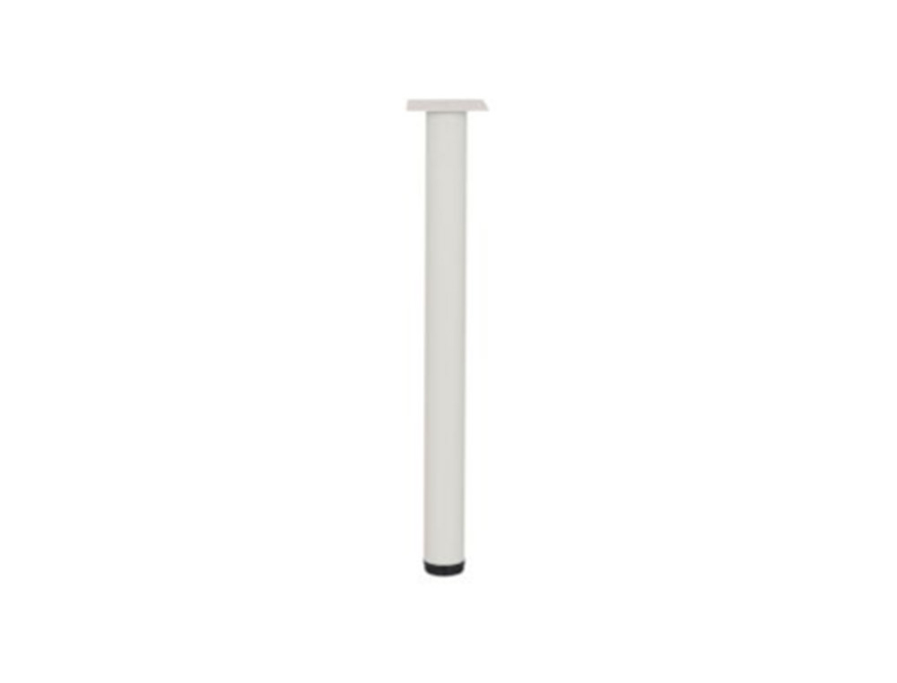 PIED TUBE GAUTIER 9003 EN ACIER LAQUE BLANC