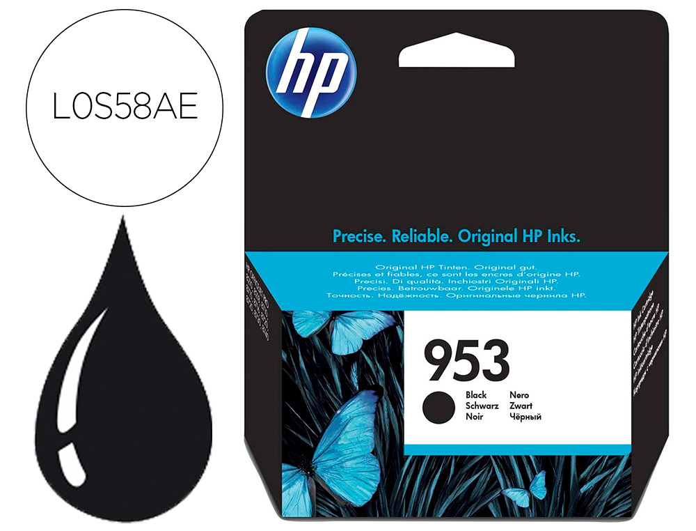 CARTOUCHE HP 953 JET D'ENCRE L0S58AE COULEUR NOIR 900P