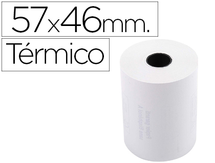 BOBINE THERMIQUE EXACOMPTA TICKETS CARTE BANCAIRE 1 PLI 57X47MM MANDRIN 12MM MTRAGE 25M LOT 10 ROULEAUX