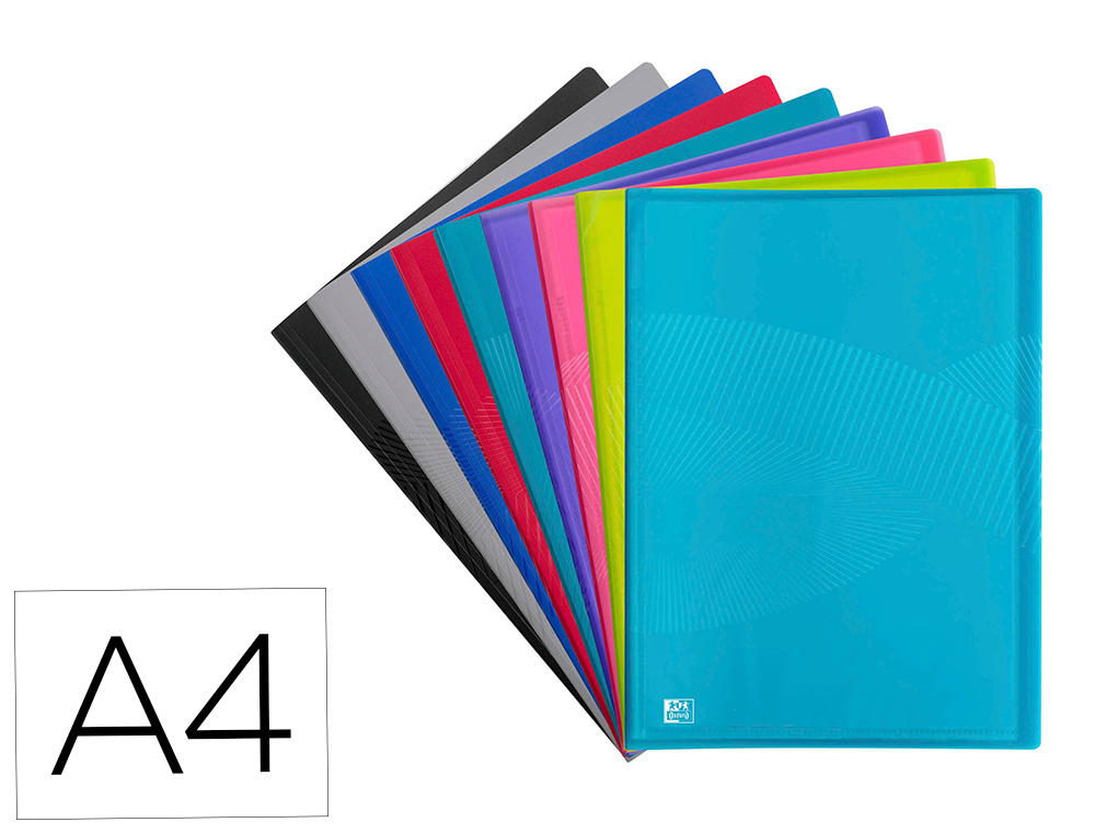 PROTEGE-DOCUMENTS ELBA OSMOSE POLYPROPYLENE A4 20 POCHETTES 40 VUES DECOUPE COIN COLORIS  ASSORTIS OPAQUES/TRANSLUCIDES