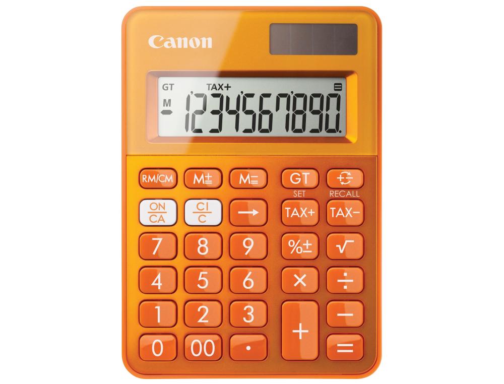 CALC.BUREAU LS-100 CANON 10CH.CALCULATRICE DE BUREAU CANON LS-100K 10 CHIFFRES ORANGE